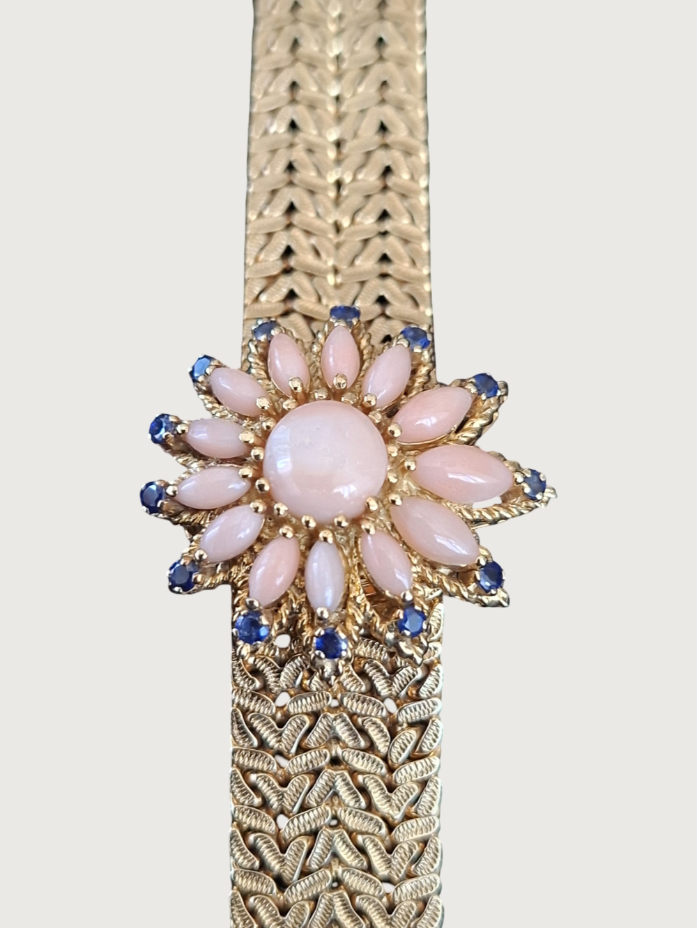 Piaget Reference 3956 N21 Yellow Gold Coral and Sapphire-set